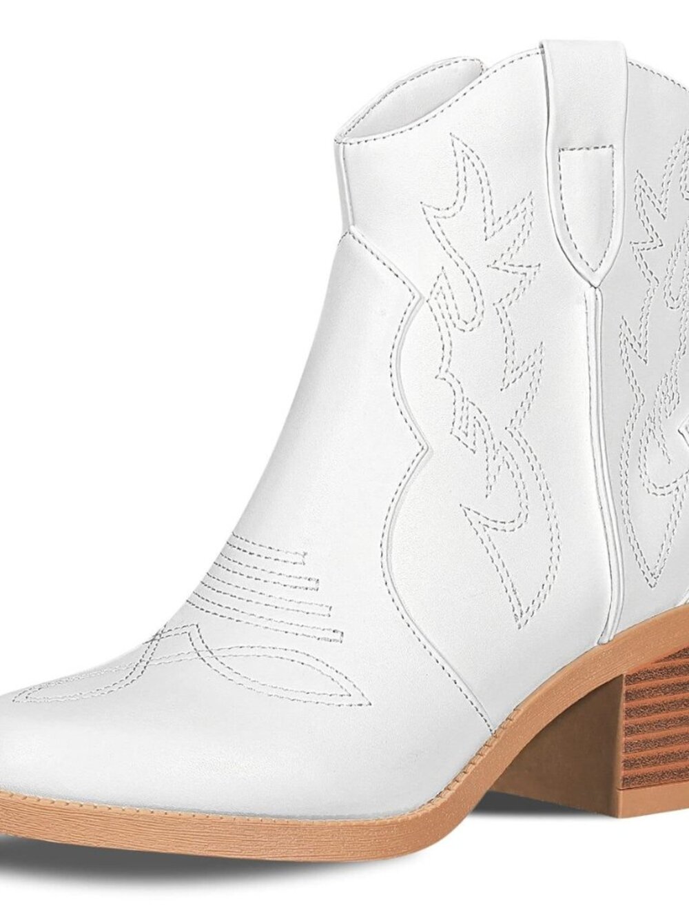 Women's Embroidered Western Cowboy Boots Cowgirl Round Toe Short Ankle Boots